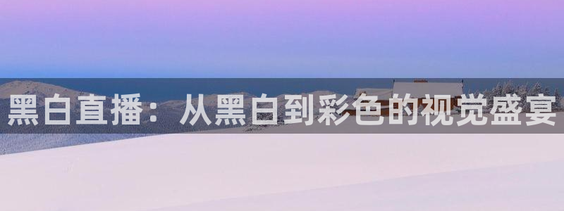 黑白直播：从黑白到彩色的视觉盛宴